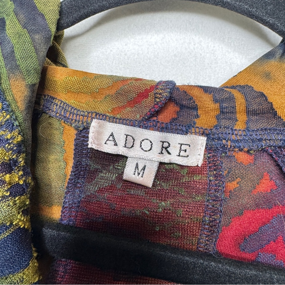 Adore / Multicolored Patchwork Abstract Burnout B… - image 5